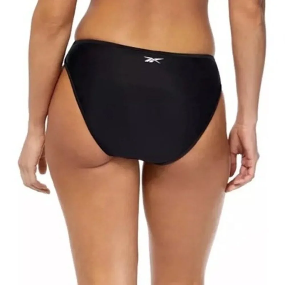 Reebok Women's Black Mesh-Side Hipster Bikini Bottoms Size L NWT $46 - Picture 3 of 6